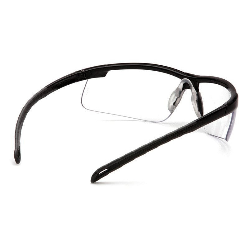 Pyramex Ever-Lite Safety Glasses with Black Frame and Clear Anti-Fog Lenses Right Side