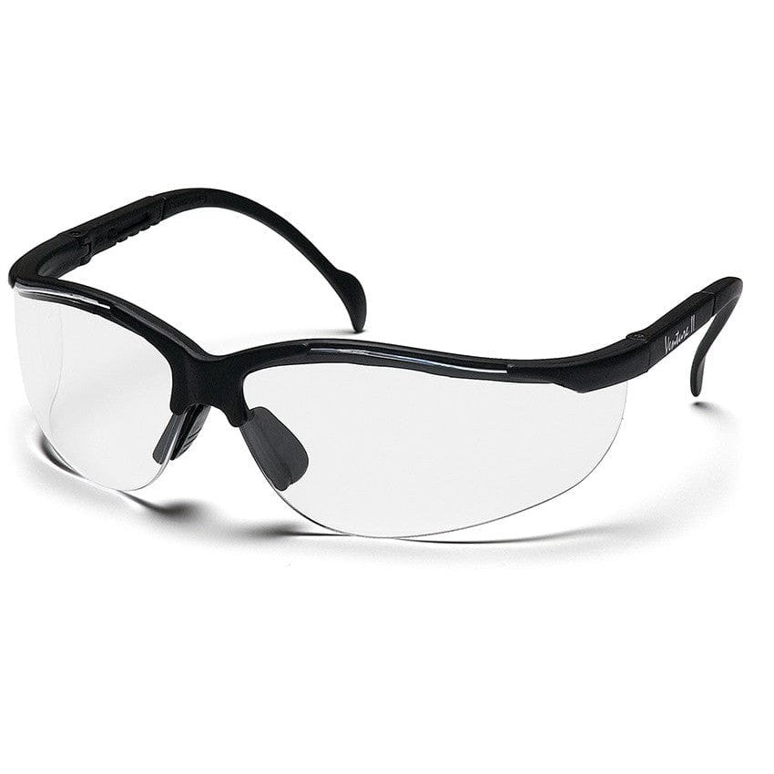 Pyramex Venture 2 Safety Glasses Black Frame Clear Anti-Fog Lens SB1810ST