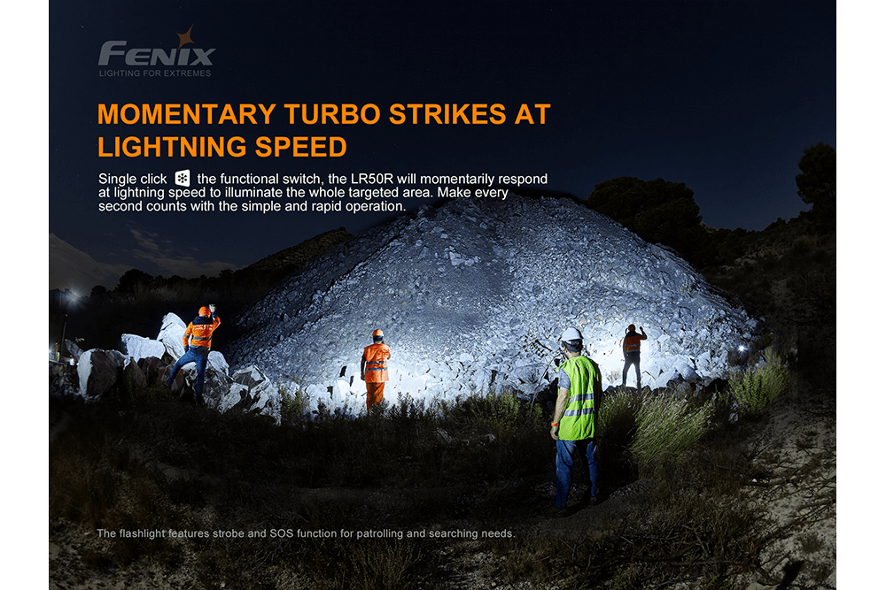 Fenix LR50R Multifunctional LED Search Light - 12000 Lumens-sku-44858611171624-Safety Glasses USA-10