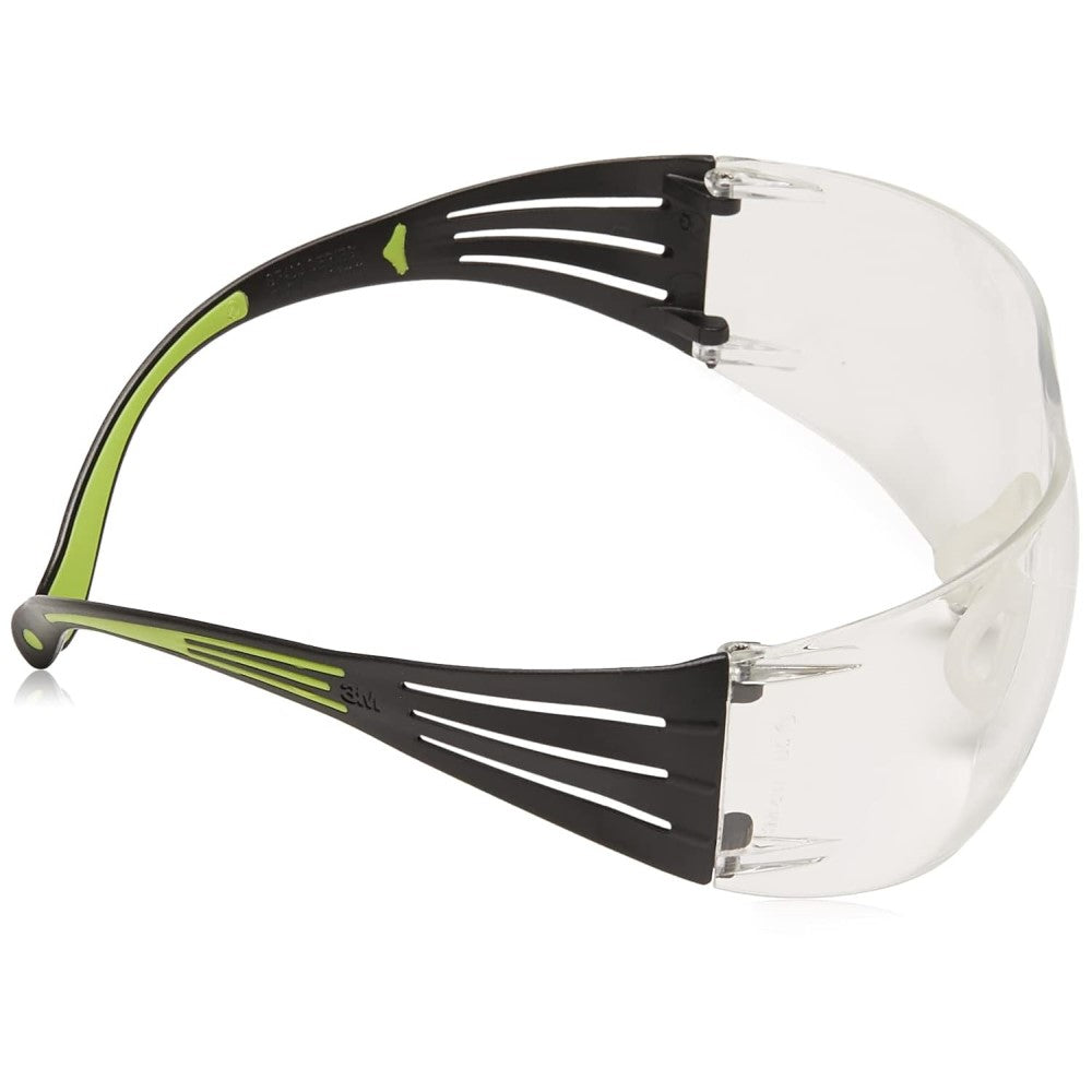 3M SecureFit Safety Glasses SF401AF with Clear Anti-Fog Lenses Right Temple