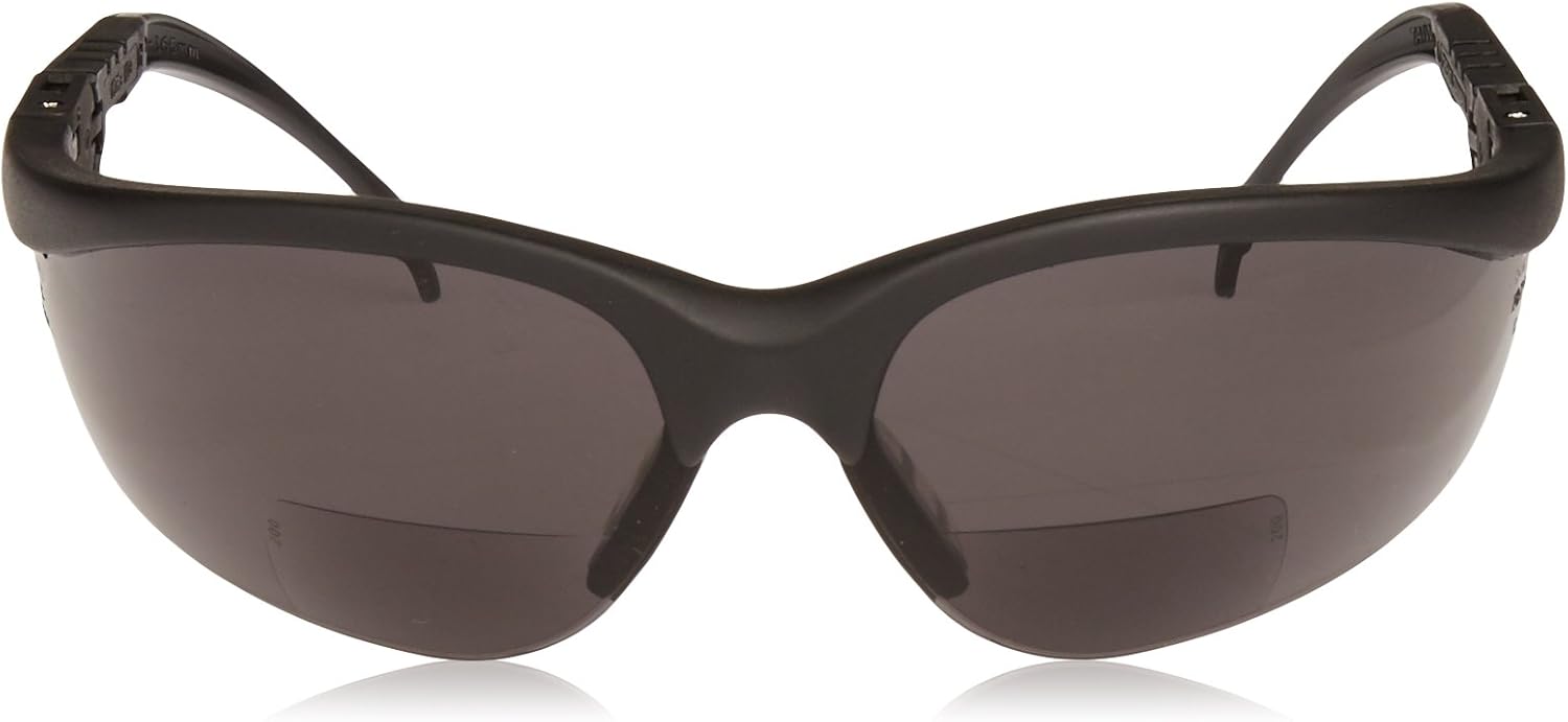 MCR Safety Klondike Magnifiers Bifocal Safety Glasses With Gray Lenses Front