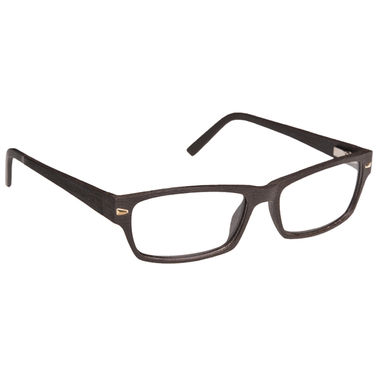 ArmouRx 7000 brown plastic full-rim rectangle prescription safety glasses, 55-16-140 mm.