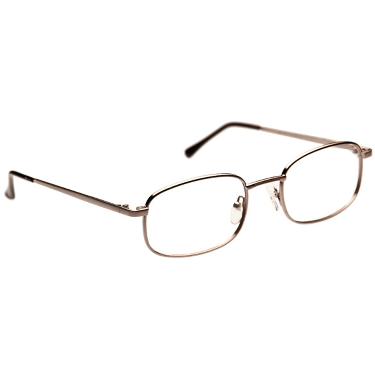 ArmouRx 7702 prescription safety glasses, gunmetal metal full-rim rectangle frame, 51-20-140 mm.