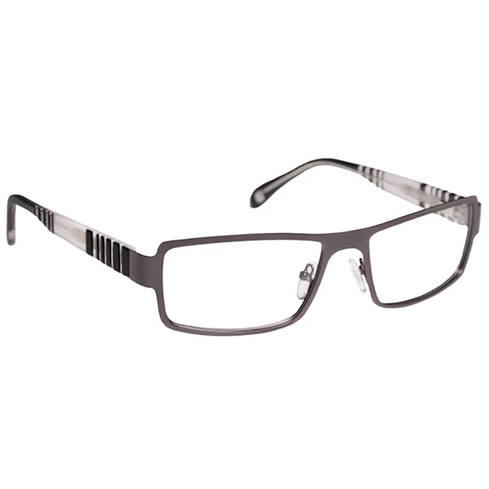 ArmouRx 7015 gray rectangular prescription safety glasses with clear side shields.