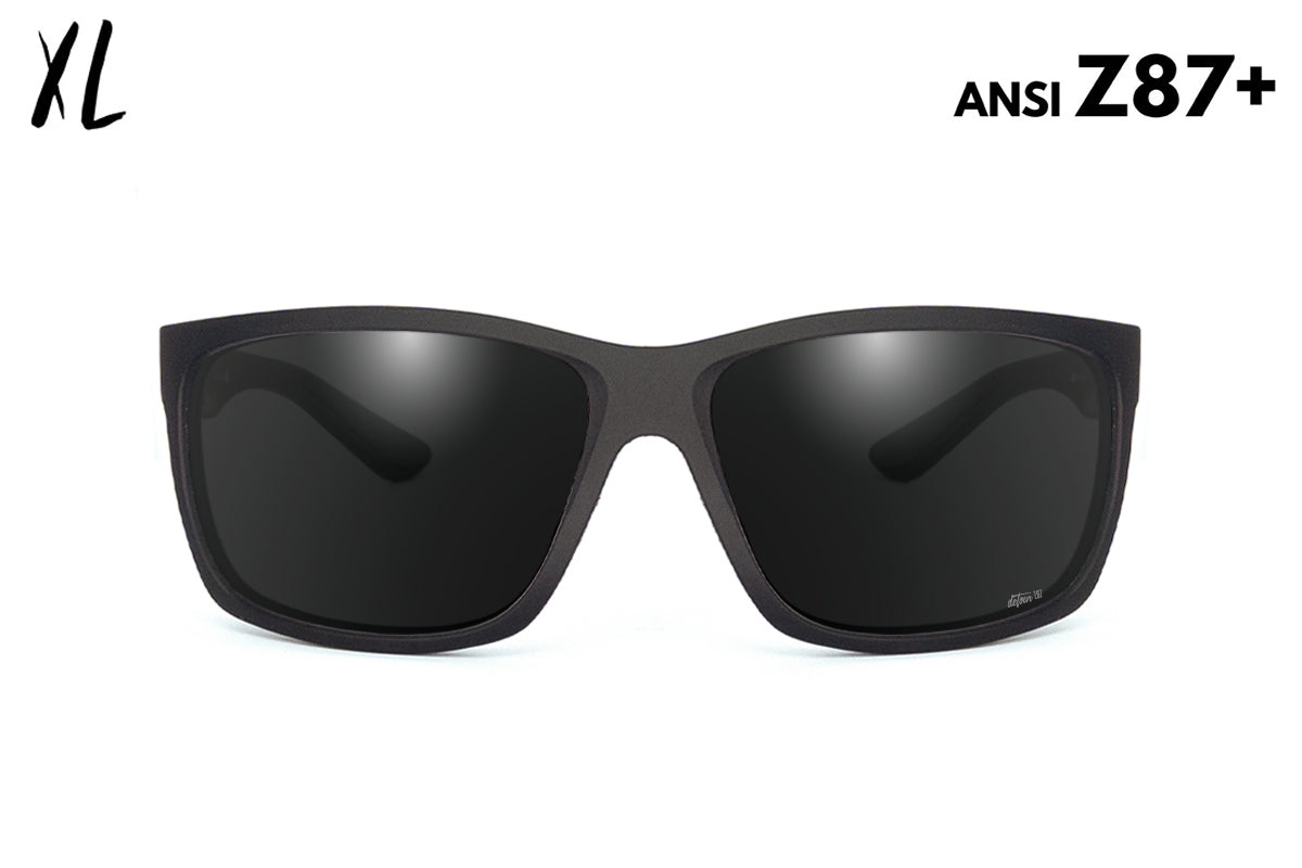 Detour Breach XL Reader Safety Glasses Matte Black with Jet Black Polarized Lenses