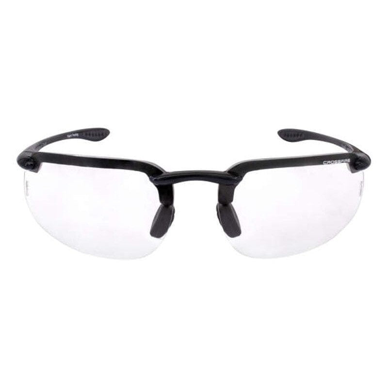 Crossfire ES4 Safety Glasses with Shiny Pearl Gray Frame and Clear Lens-CF-2164-Safety Glasses USA-2