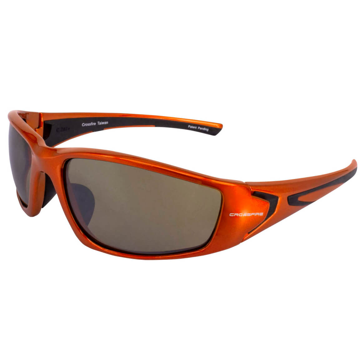 Crossfire RPG Safety Glasses with Burnt Orange Frame and HD Demi-Copper Mirror Lens-Safety Glasses USA-1