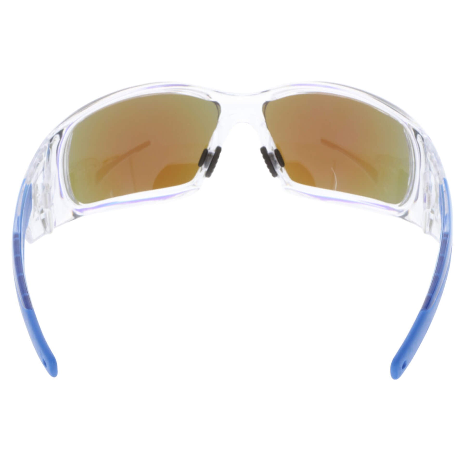 MCR Safety Swagger Safety Glasses with Clear Frame and Blue Diamond Mirror Lens-Safety Glasses USA-5