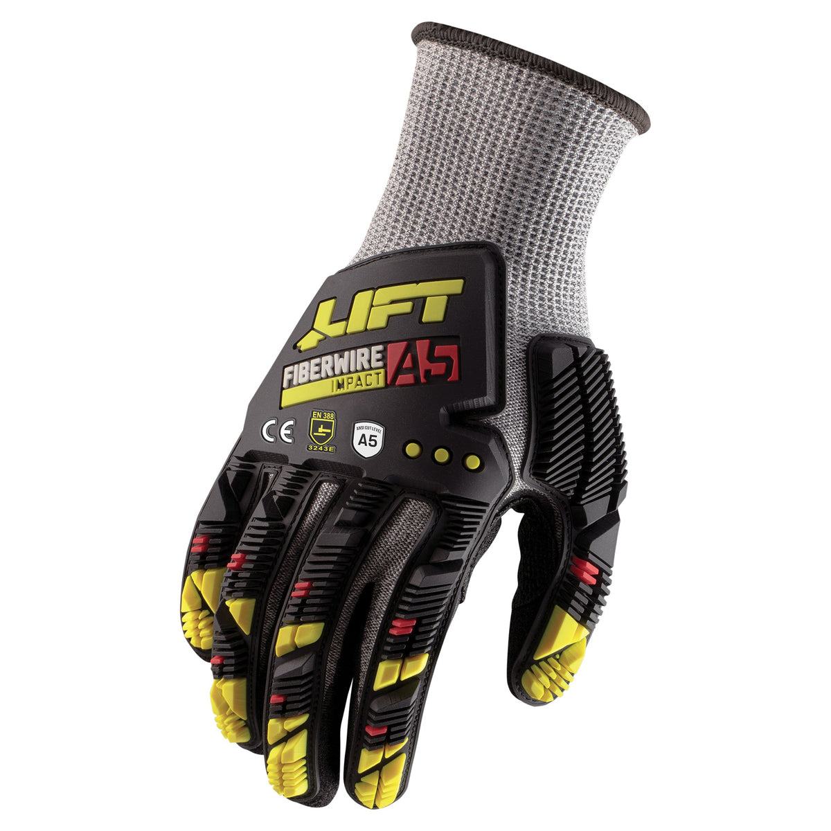 Lift Safety FiberWire A5 Impact Crinkle Latex Gloves