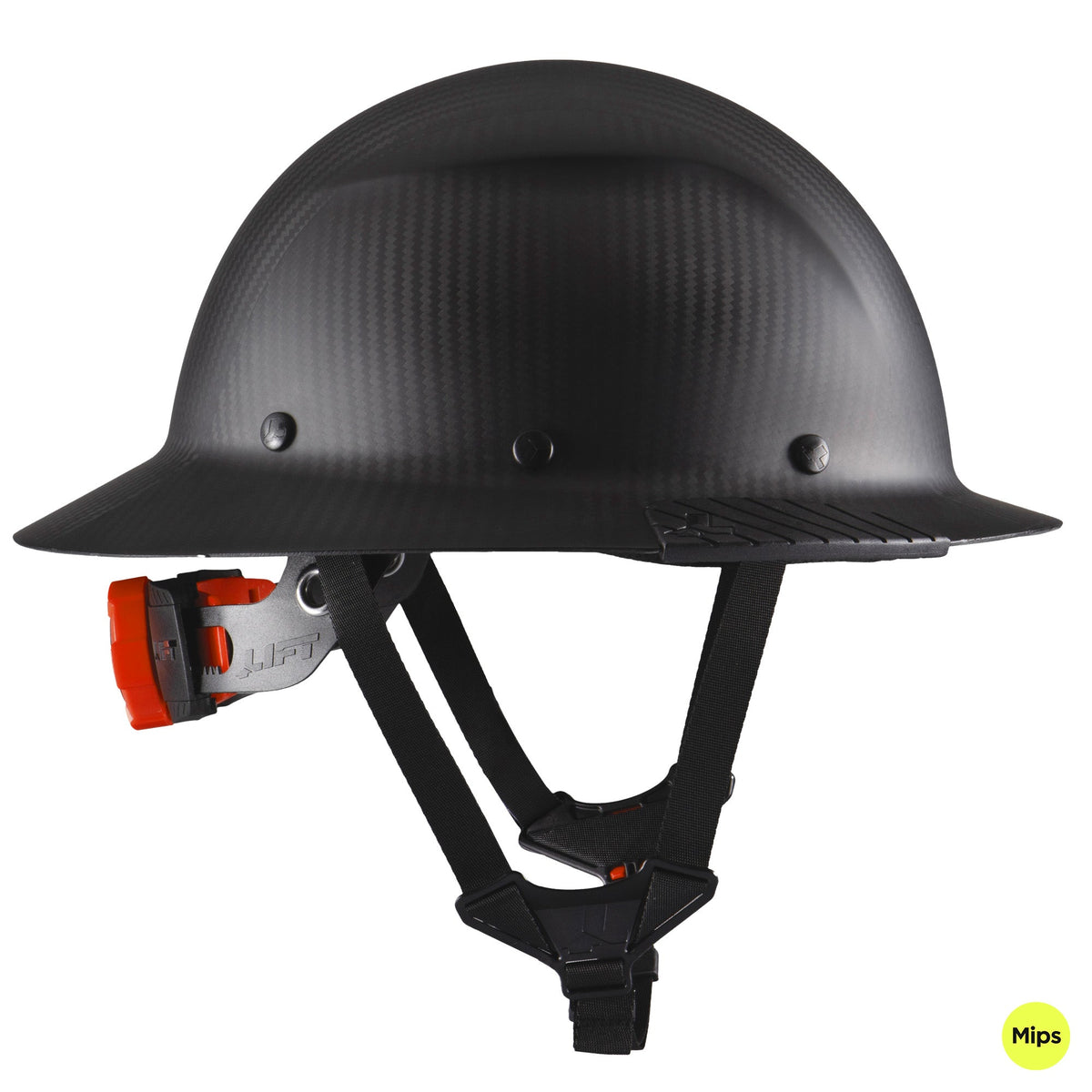Lift Safety DAX Carbon Matte Full Brim Hard Hat with Mips