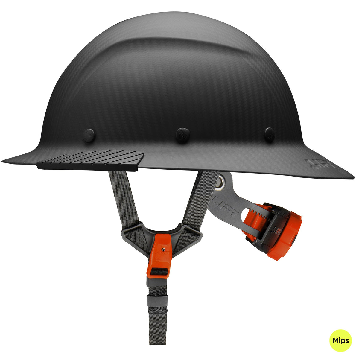 Lift Safety DAX Carbon Matte Full Brim Hard Hat with Mips