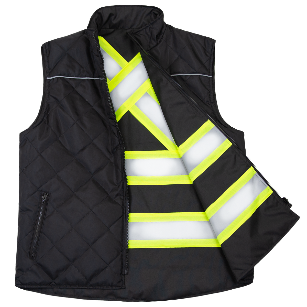 Jorestech Hi-Vis X-Back Reversible Insulated Safety Vest with Reflective Strips