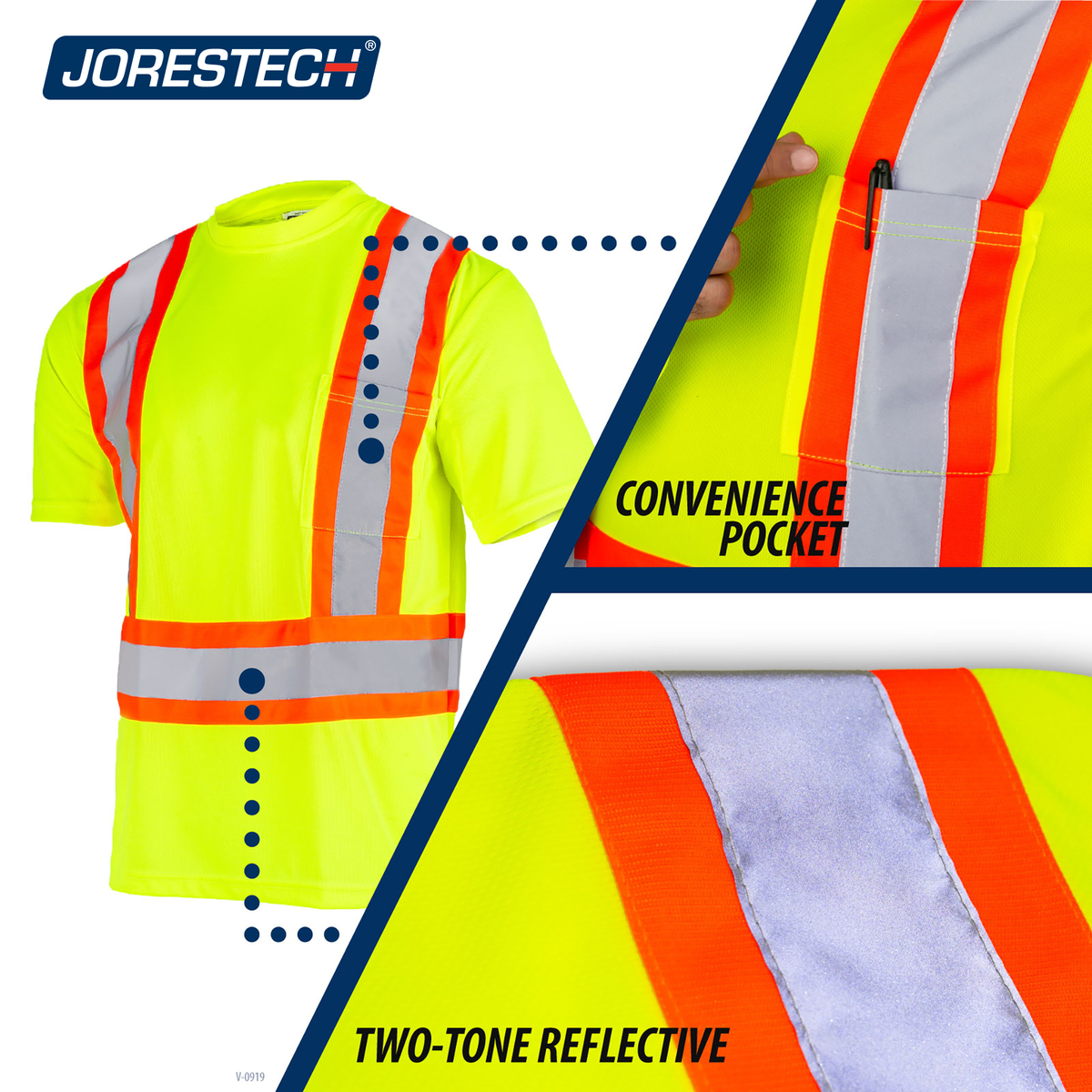 Jorestech Hi-Vis Reflective Two-Tone Safety Shirt