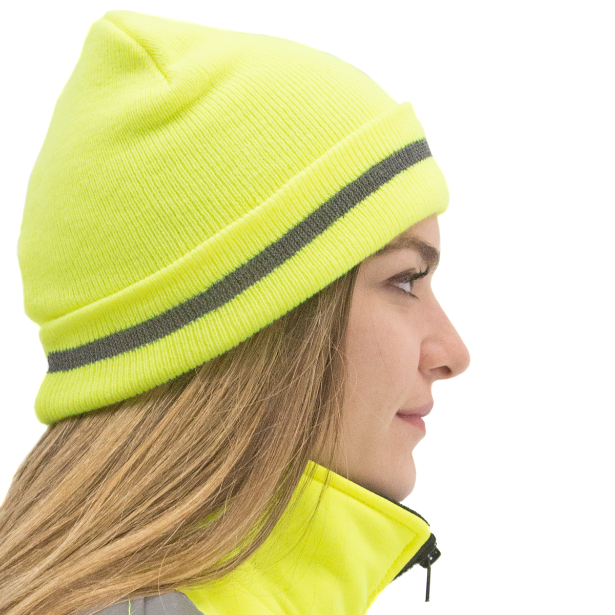 Jorestech Hi-Vis Safety Beanie with Reflective Stripe