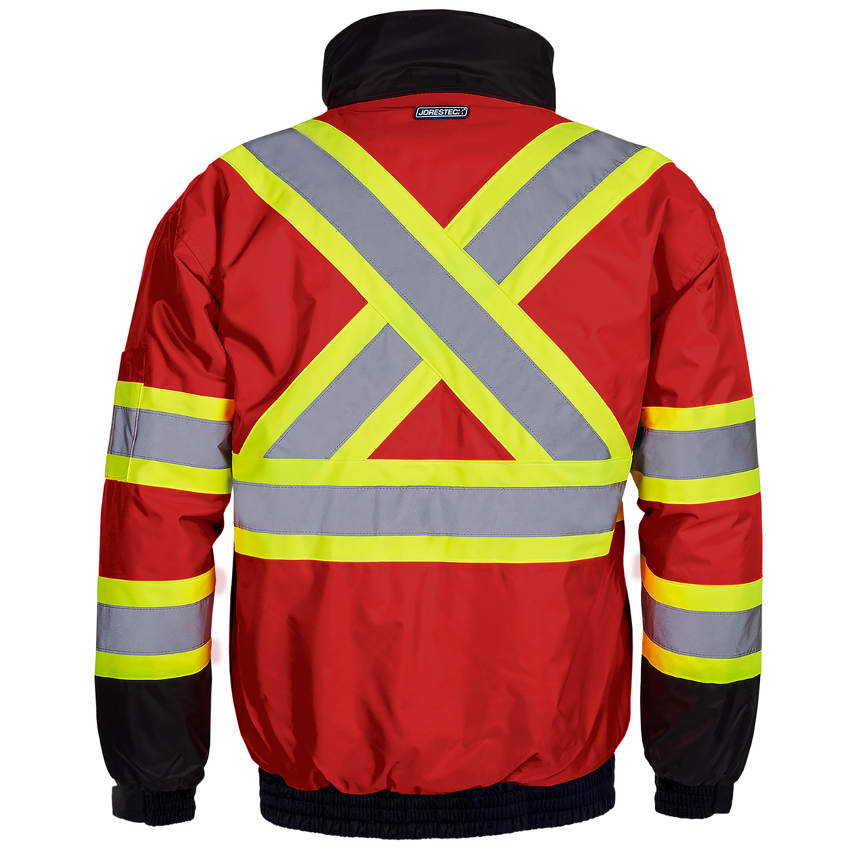 Jorestech Hi-Vis X-Back Two-Tone Safety Bomber Jacket with Reflective Stripes