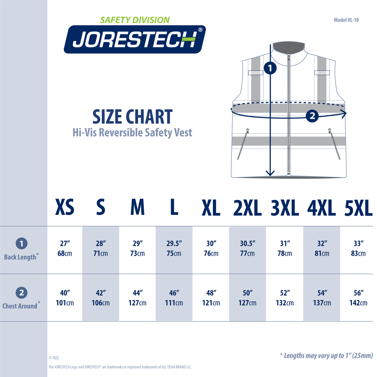 Jorestech Hi-Vis Two-Tone Reversible Insulated Safety Vest with Reflective Strips
