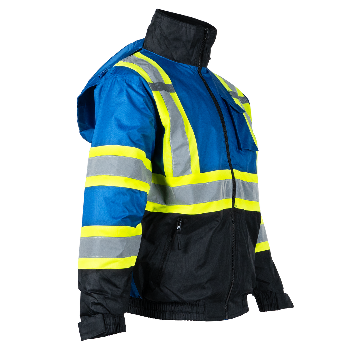 Jorestech Hi-Vis X-Back Two-Tone Safety Bomber Jacket with Reflective Stripes