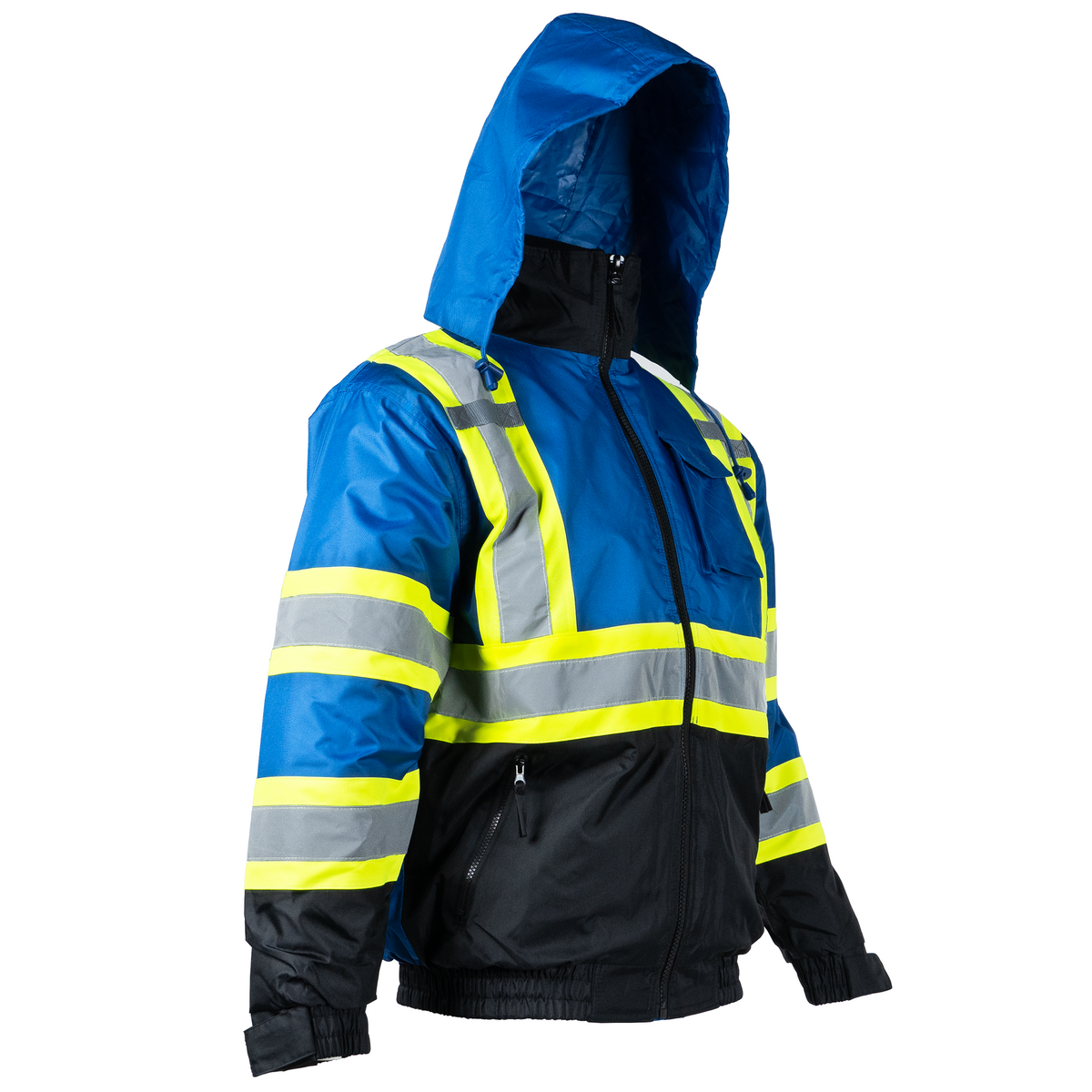 Jorestech Hi-Vis X-Back Two-Tone Safety Bomber Jacket with Reflective Stripes