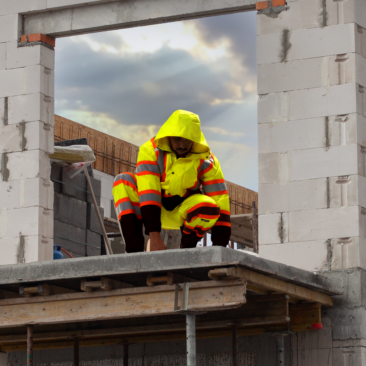 Jorestech Hi-Vis Two-Tone Rain Set with X Reflective Strips On Back