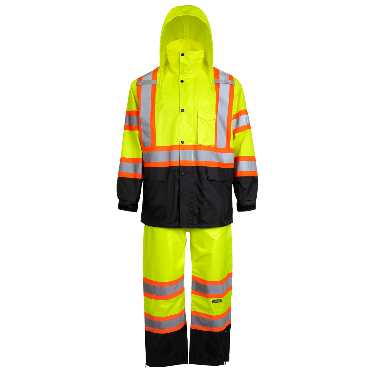 Jorestech Hi-Vis Two-Tone Rain Set with X Reflective Strips On Back