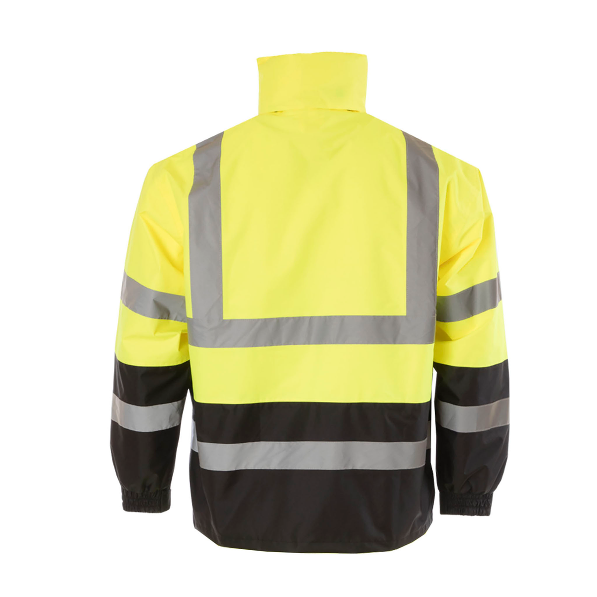 Jorestech Hi-Vis Yellow/Black Rain Jacket with 2" Reflective Strips