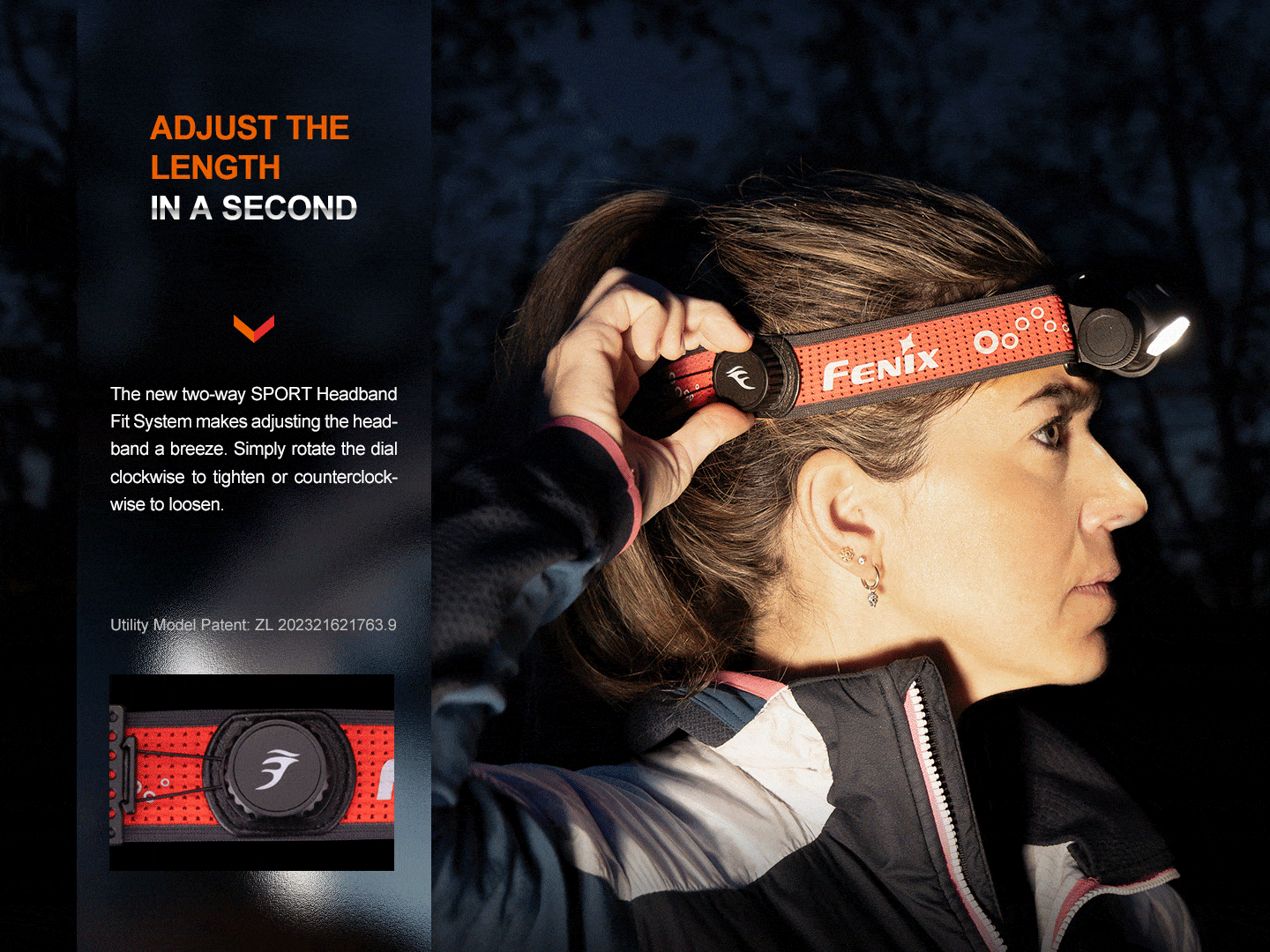 Fenix HM65R-T V2 Rechargeable Lightweight Trail Running Headlamp--Safety Glasses USA-8