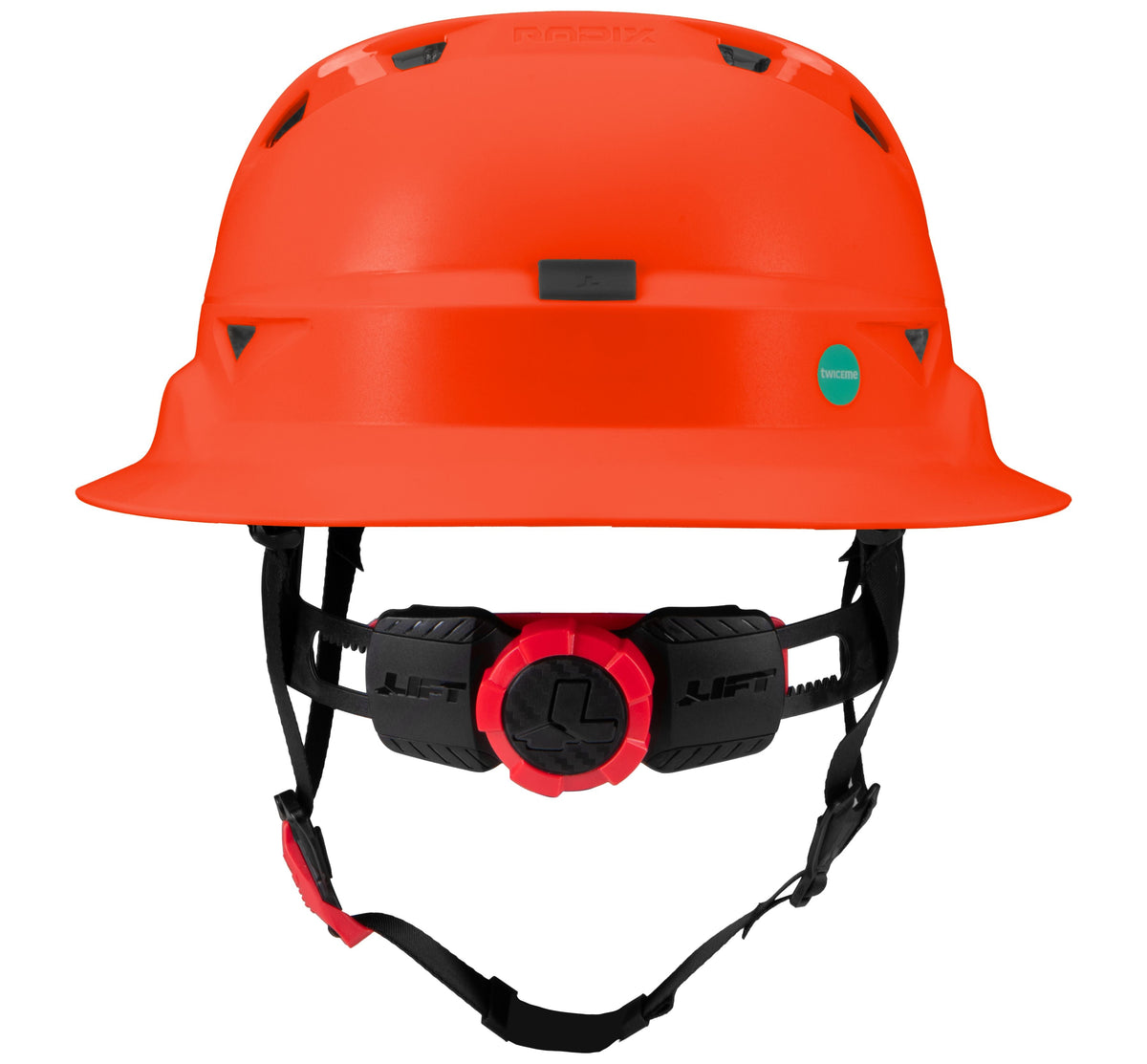 Lift Safety Radix Full Brim Vented Safety Helmet with Twiceme