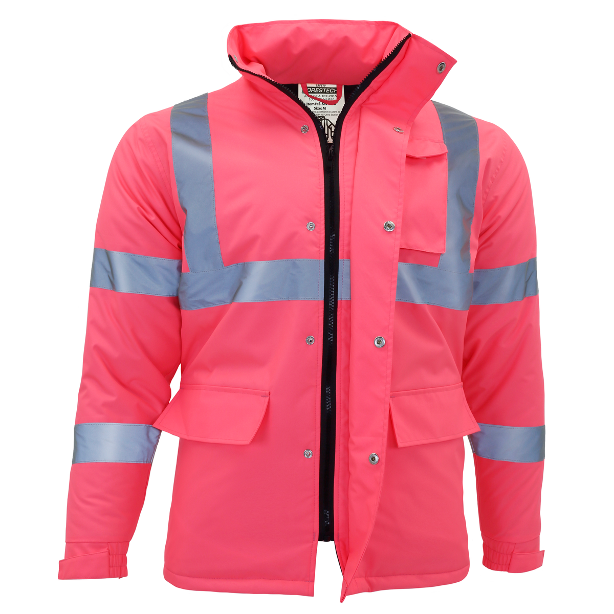Jorestech Women's Hi-Vis Pink Safety Jacket with Reflective Stripes