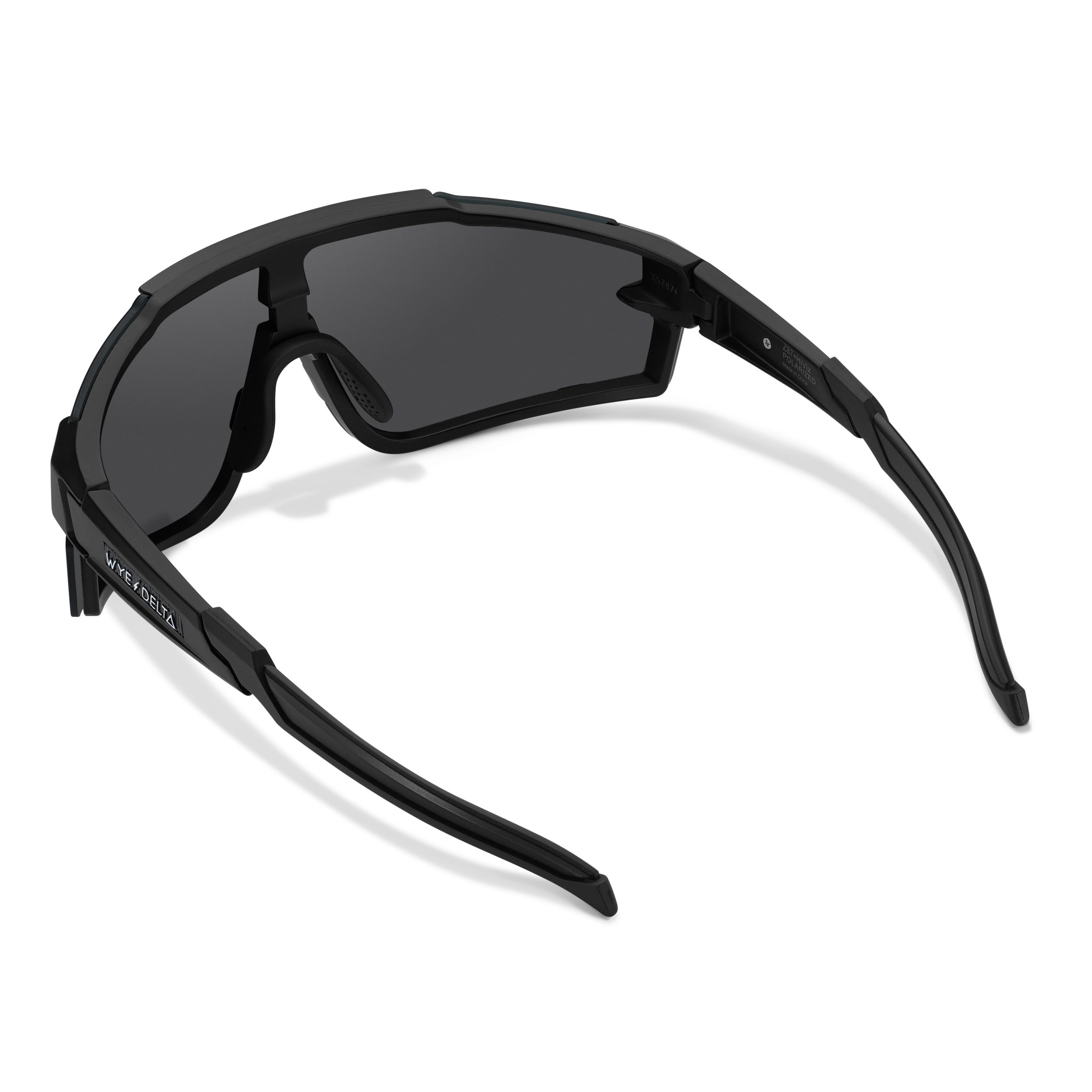 Wye Delta Z87+ HiViz 2.0 Matte Black Polarized Safety Glasses-barcode-image_position