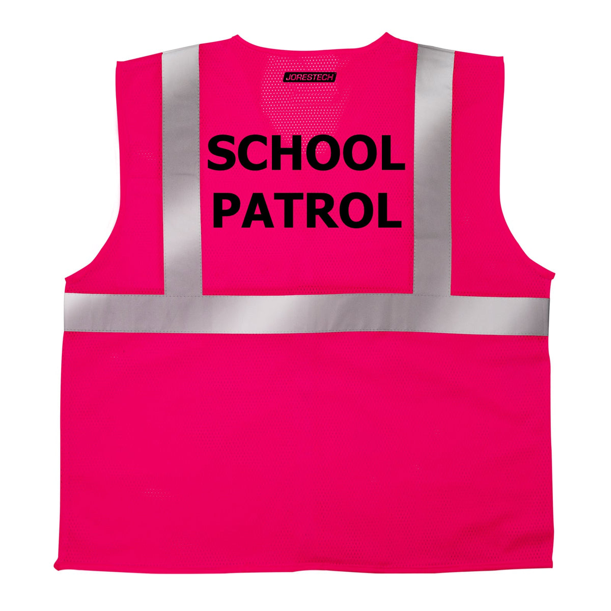 Jorestech Printed Hi-Vis Mesh Safety Vest with 2” Reflective Strips and Pocket - PinkFit Collection