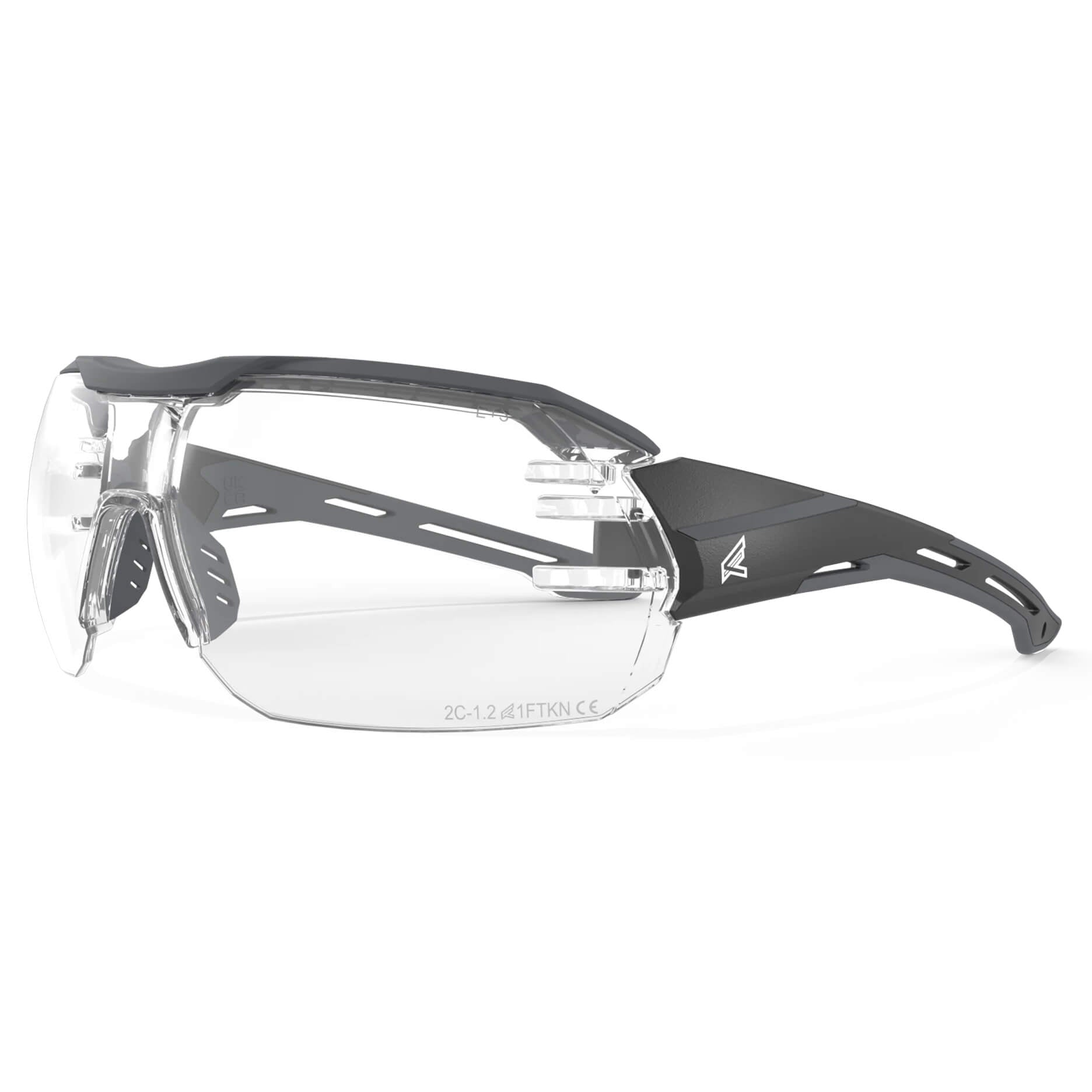 Edge Kabru Safety Glasses with Vapor Shield Anti-Fog Lenses-KB121VS-Black Frame - Clear Vapor Shield Lens-Safety Glasses USA-1