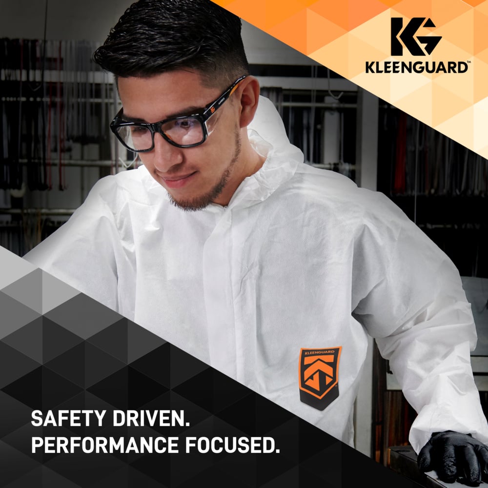KleenGuard Maverick Safety Glasses with Black/Orange Frame and Clear Anti-Glare Lens-49312-Safety Glasses USA-2