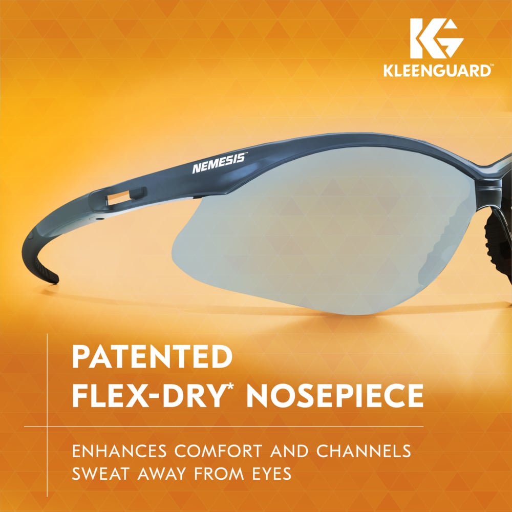 KleenGuard Nemesis Safety Glasses with Blue Frame and Light Blue Lens-19639-Safety Glasses USA-5