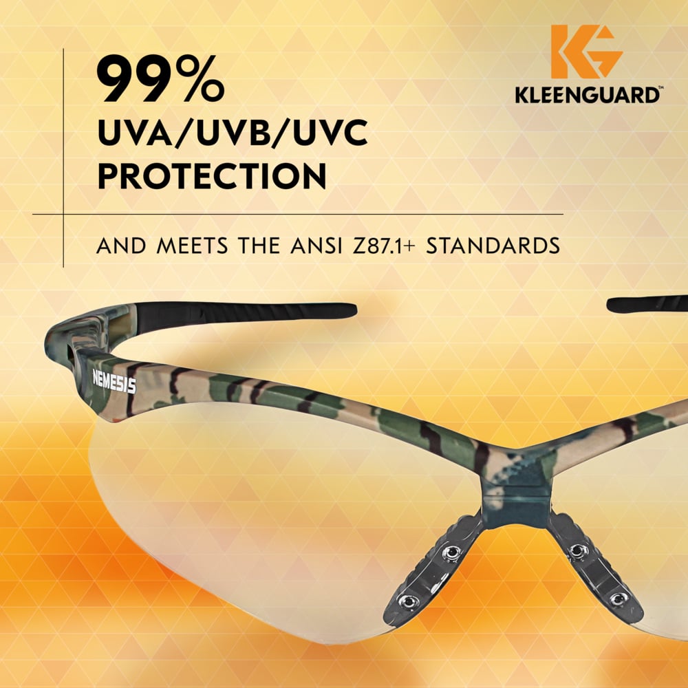 KleenGuard Nemesis Safety Glasses with Camo Frame and Clear Anti-Fog Lens-22608-Safety Glasses USA-3