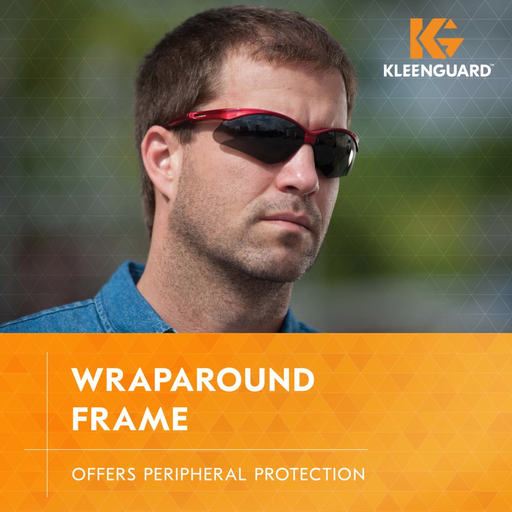 KleenGuard Nemesis Inferno Safety Glasses 22611 with Smoke Anti-Fog Lenses Feature a Wraparound Frame