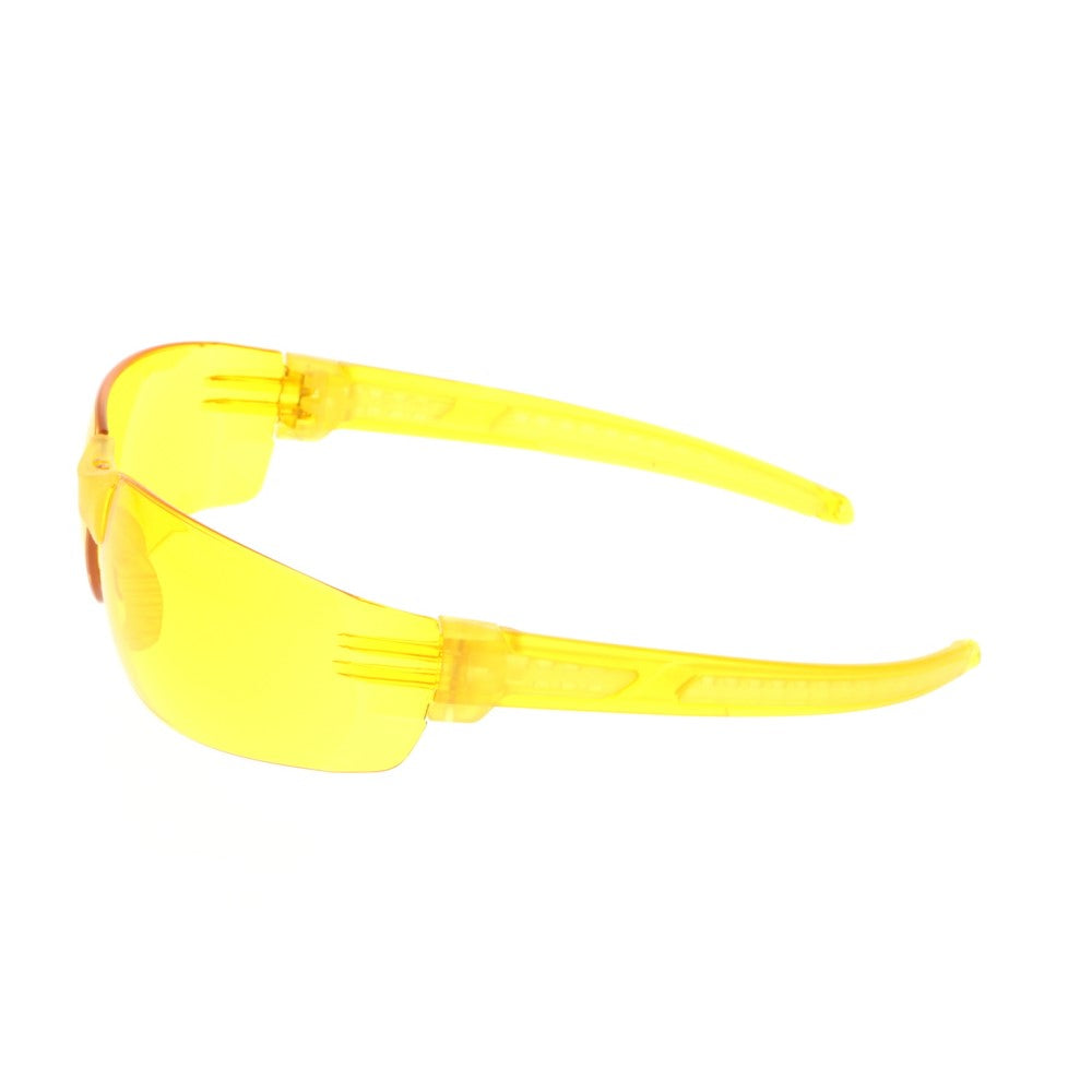 MCR Safety Hulk HK2 HK214PF Safety Glasses with Amber Anti-Fog Lenses Left Temple