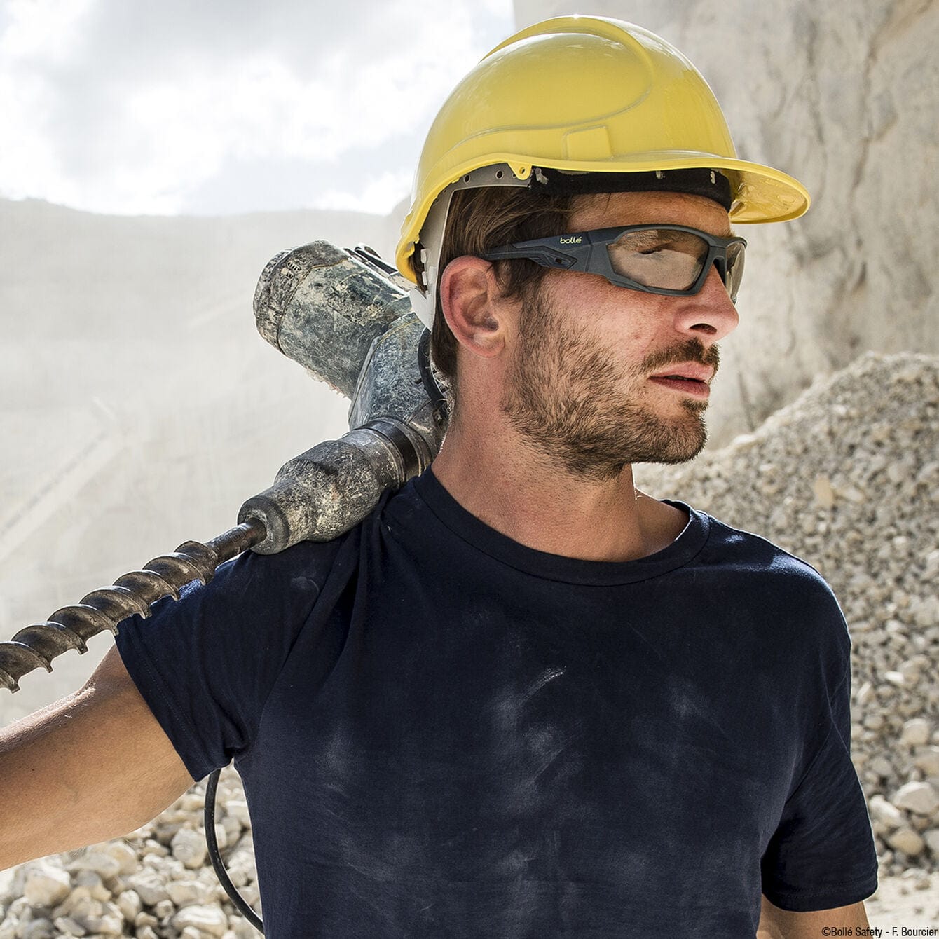 Bolle Mercuro Safety Glasses worn on the jobsite
