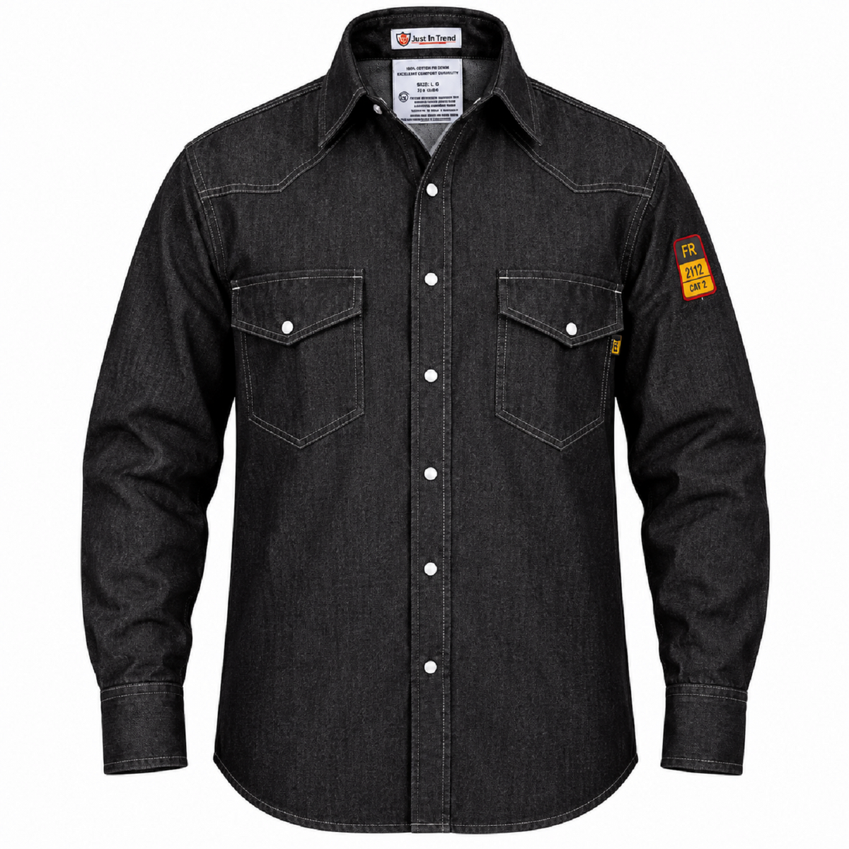 Just in Trend Flame Resistant FR Denim Shirt 100% Cotton