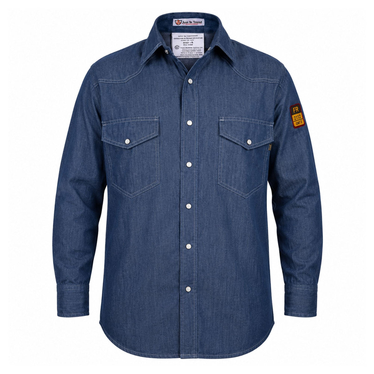 Just in Trend Flame Resistant FR Denim Shirt 100% Cotton