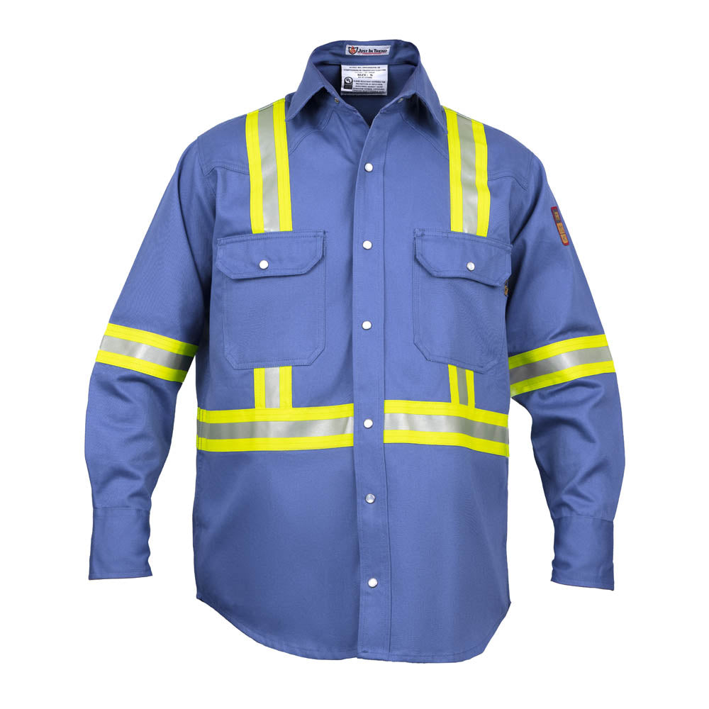 Just In Trend Flame Resistant High Visibility Shirt 100% Cotton