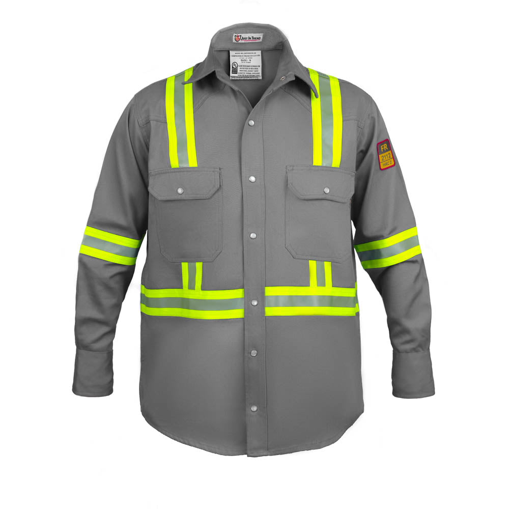 Just In Trend Flame Resistant High Visibility Shirt 100% Cotton