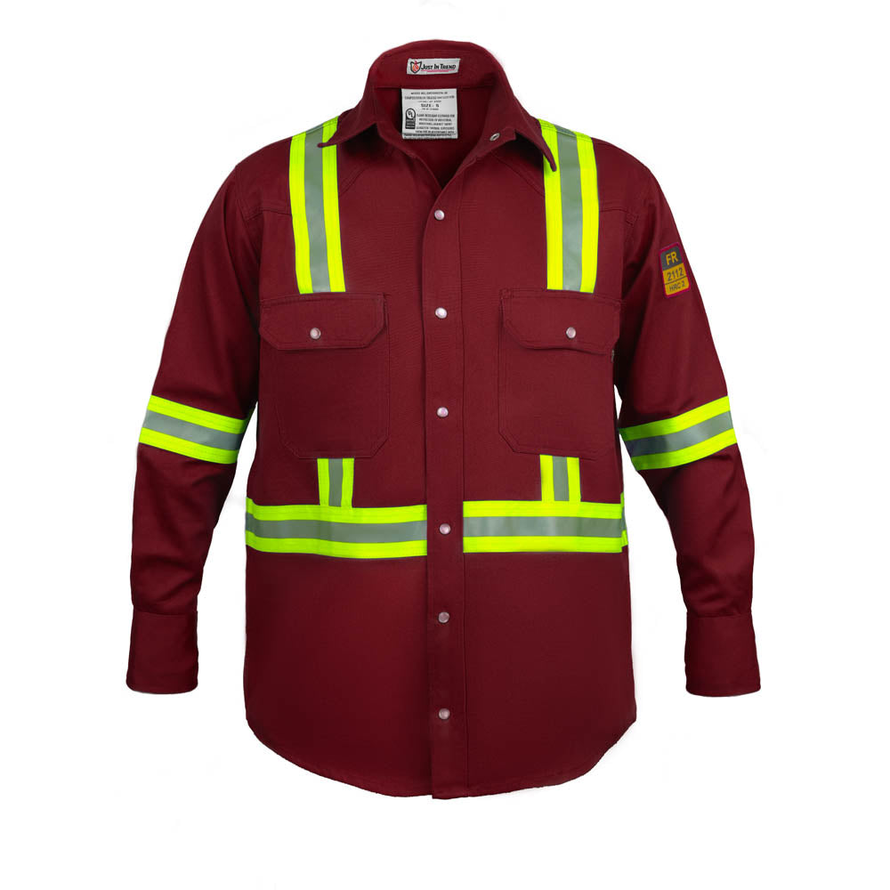 Just In Trend Flame Resistant High Visibility Shirt 100% Cotton