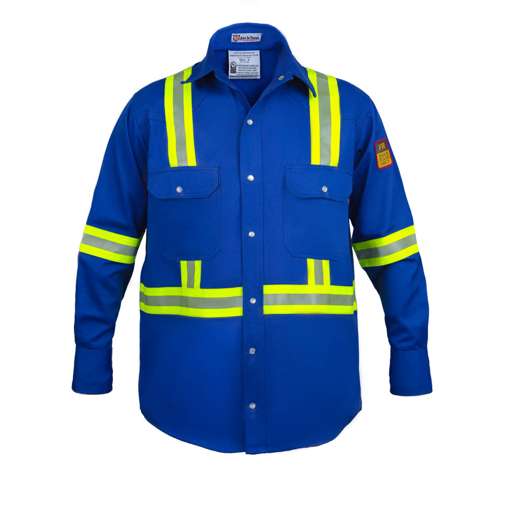 Just In Trend Flame Resistant High Visibility Shirt 100% Cotton