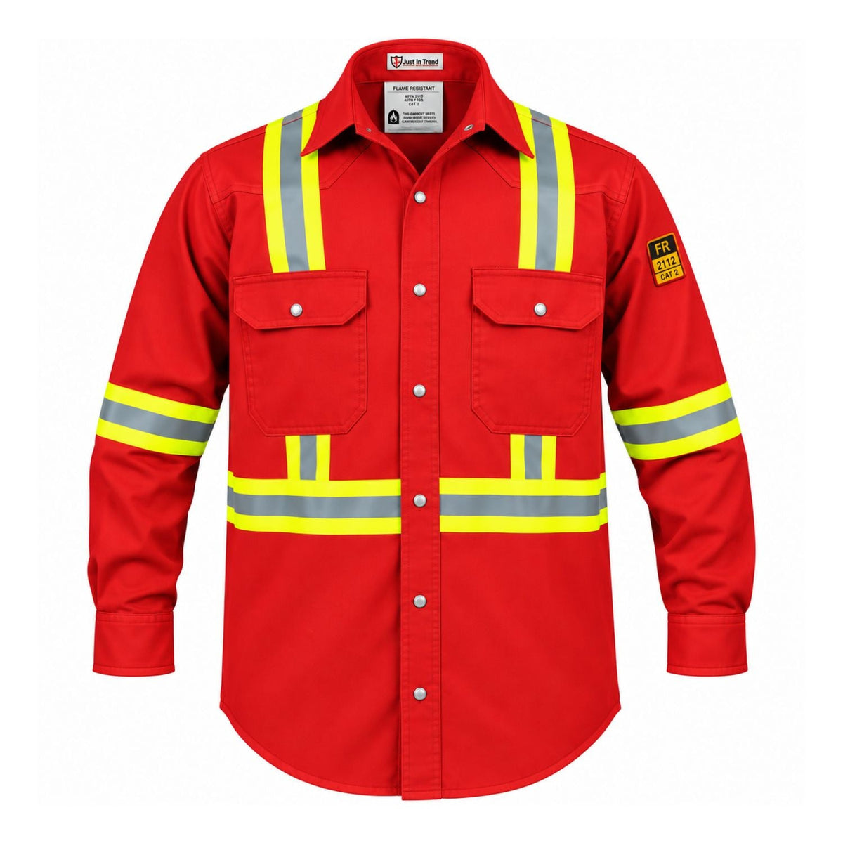 Just In Trend Flame Resistant High Visibility Shirt 100% Cotton