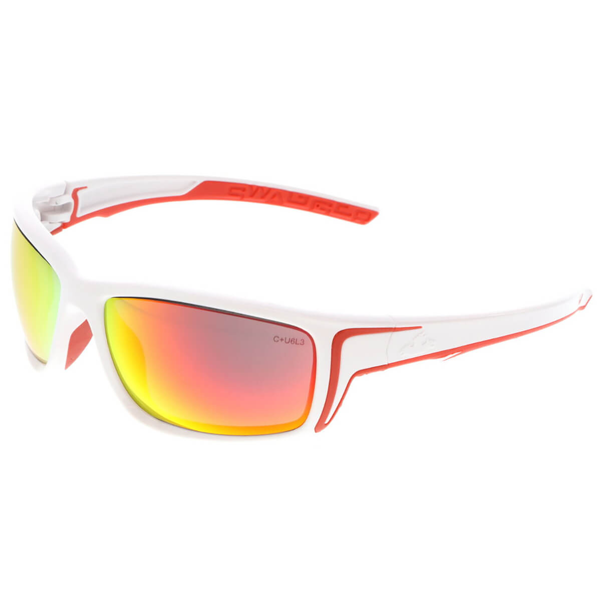MCR Safety Swagger SR4 Safety Glasses with White Frame and Fire Mirror Lens-Safety Glasses USA-1