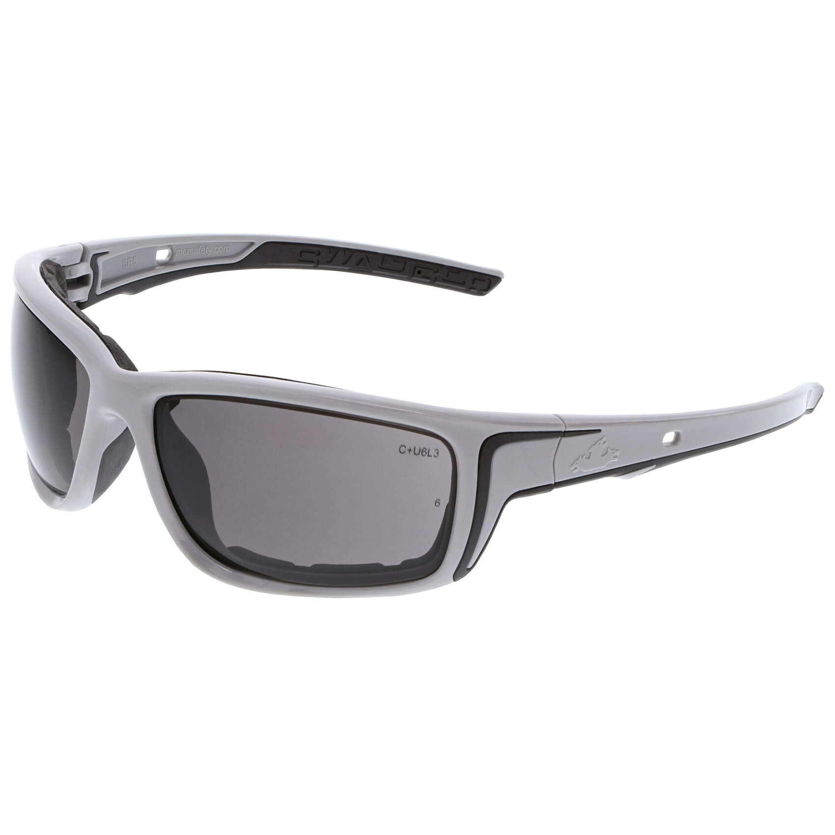 MCR Safety Swagger SR5 Foam-Lined Safety Glasses with Gray Frame and Polarized Gray MAX6 Anti-Fog Lens-Safety Glasses USA-1
