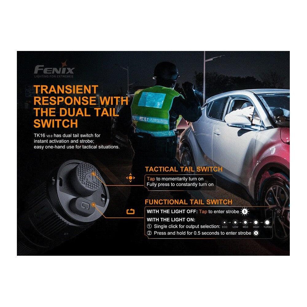 Fenix TK16 V2.0 Tactical Flashlight - 3100 Lumens--Safety Glasses USA-7