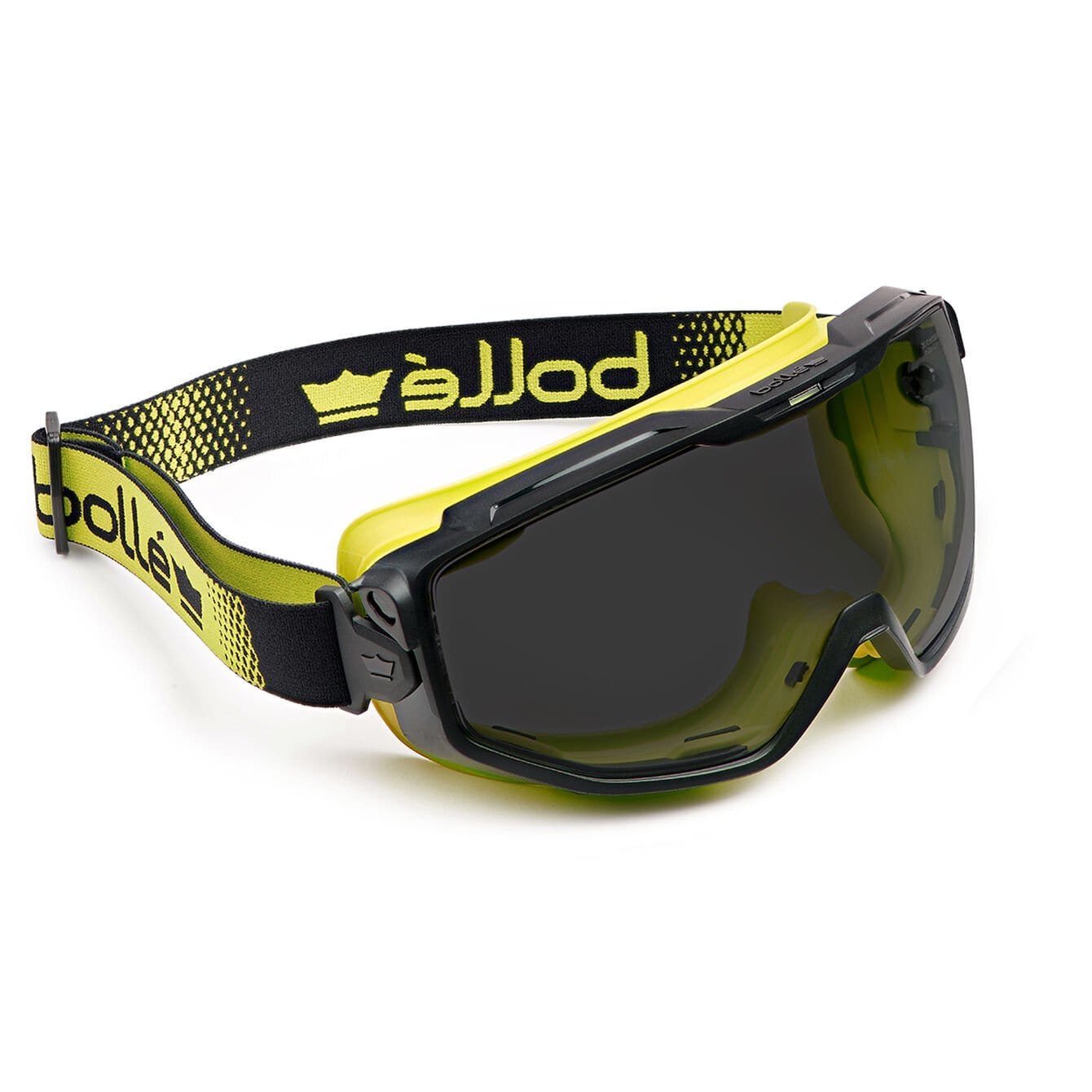 Bolle Universal Goggle Anti-Fog Safety Goggles-BOL-UNIVGN20W-Smoke Lens Yellow Frame Vented with Foam-Safety Glasses USA-7