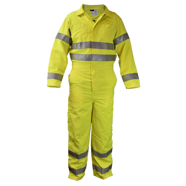 Neese VM7CA3FY Type R Class 3 Flame-Resistant Modacrylic High-Visibility Coverall--Safety Glasses USA-1