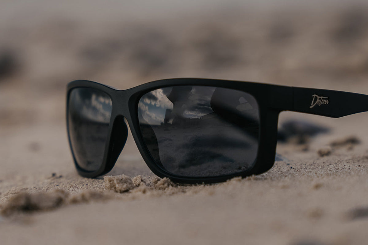 Detour Breach XL Reader Safety Glasses Matte Black with Jet Black Polarized Lenses